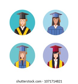 graduate women avatars characters