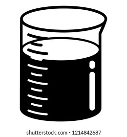 Graduated beaker icon. Simple illustration of graduated beaker vector icon for web design isolated on white background