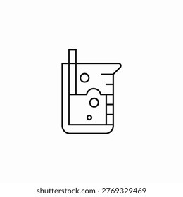 graduated beaker measuring icon sign vector
