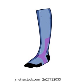 graduated compression socks cartoon. pressure relief, pain travel, medical athletic graduated compression socks sign. isolated symbol vector illustration