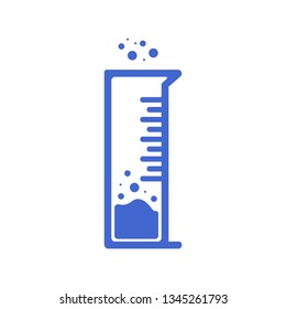 Graduated Cylinder In Blue