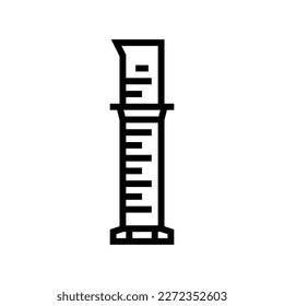 graduated cylinder chemical glassware lab line icon vector. graduated cylinder chemical glassware lab sign. isolated contour symbol black illustration