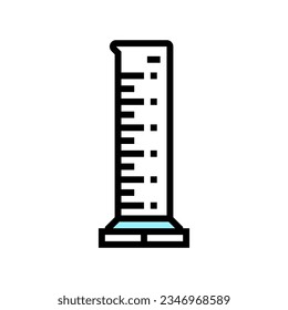 graduated cylinder engineer color icon vector. graduated cylinder engineer sign. isolated symbol illustration