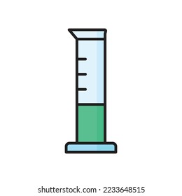 Graduated Cylinder Icon. Pharmacy and science vector illustration - Eps 10