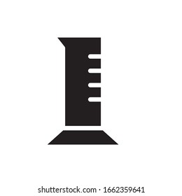Graduated cylinder icon vector design template