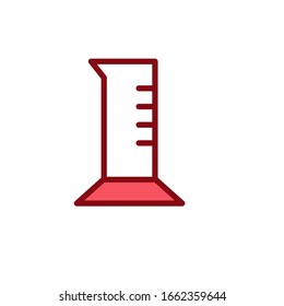 Plantilla de diseño vectorial de icono de cilindro graduado
