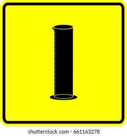 graduated cylinder sign