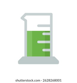 graduated cylinder simple flat icon illustration