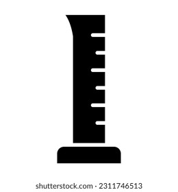 Graduated Cylinder Vector Glyph Icon For Personal And Commercial Use.
