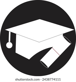 diseño e ilustración de sombrero graduado
