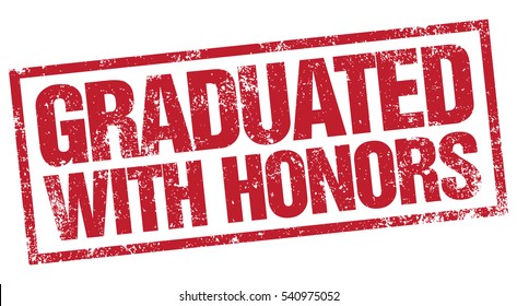 Graduated With Honors stamp