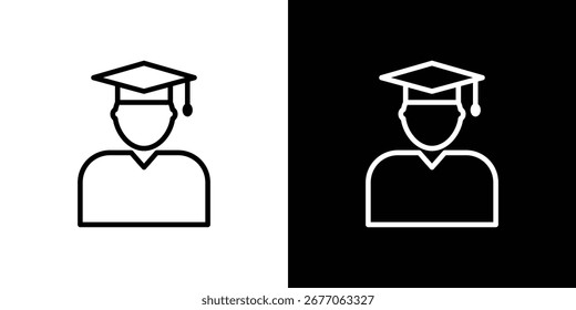 Icono graduado Gráfico de Vector en blanco y negro