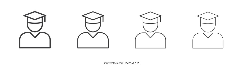 Concepto de icono graduado Linear Pictogram. Ilustración de elemento simple.