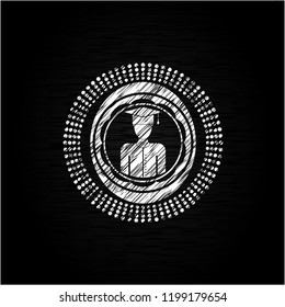 graduated icon drawn with chalkboard texture