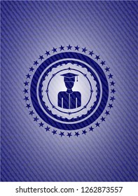 graduated icon with jean texture
