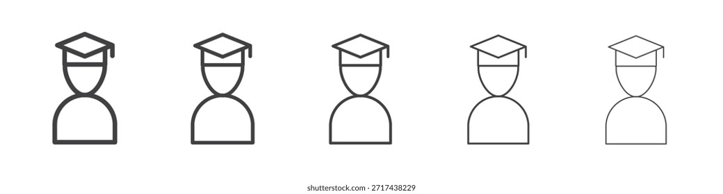 Icono graduado en el concepto de trazos lineales
