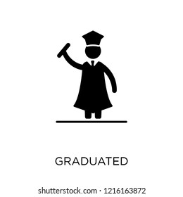 Graduated icon. Graduated symbol design from People collection. Simple element vector illustration on white background.