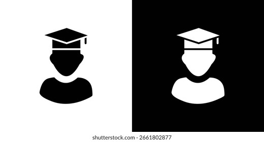 Símbolo de icono graduado. Icono de Vector en diseño plano de moda