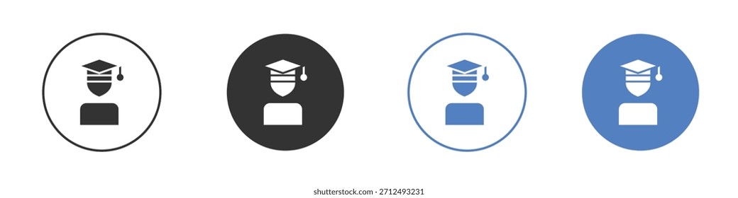 Graduated icon Thin line design. Vector Graphic. EPS 10
