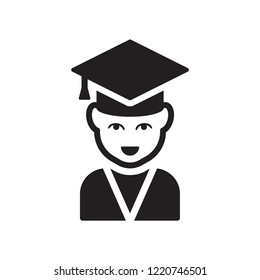 Graduated icon. Trendy Graduated logo concept on white background from People collection. Suitable for use on web apps, mobile apps and print media.