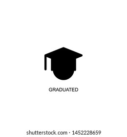 graduated icon vector black design