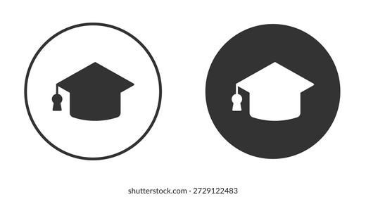 Silueta de Vector de icono graduado en negro. Vector de icono plano simple.