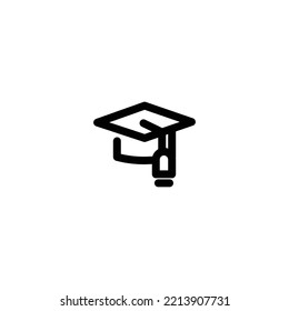 Graduated incomplete line art icon template