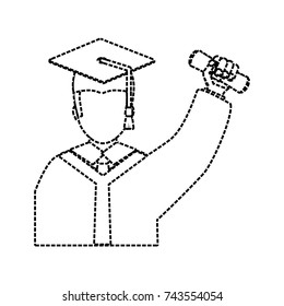 graduated man icon