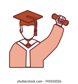 graduated man icon