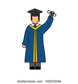 graduated man icon