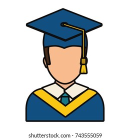graduated man icon