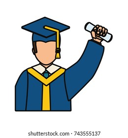 graduated man icon