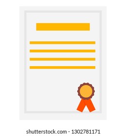 Graduated paper icon. Flat illustration of graduated paper vector icon for web design