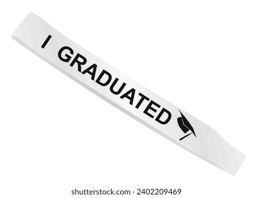 I graduated ribbon. vector illustration