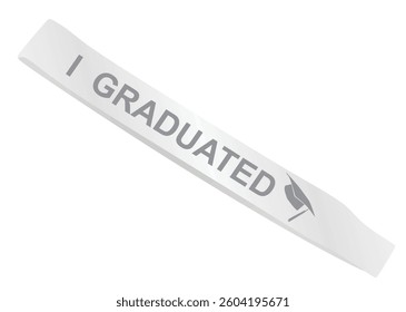 I graduated ribbon. vector illustration
