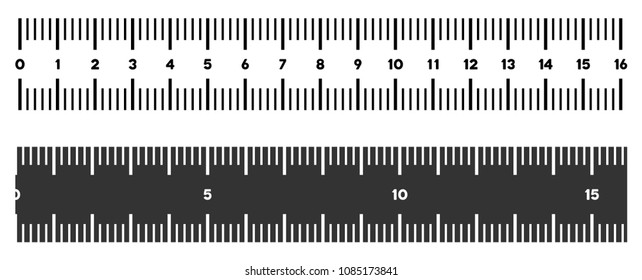 Graduated ruler vector illustration on a white background. Designed for engineering applications.