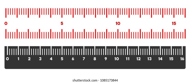 Graduated ruler vector illustration on a white background. Designed for engineering applications.