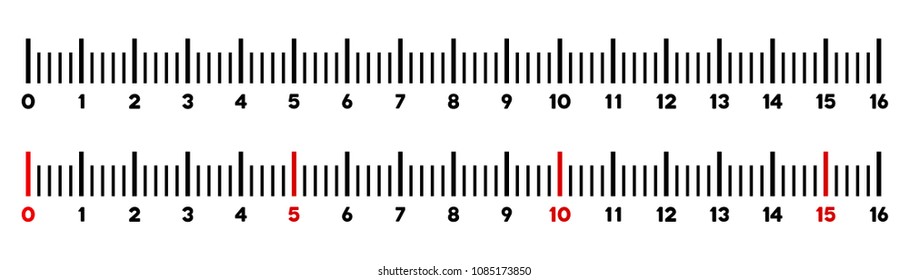 Graduated ruler vector illustration on a white background. Designed for engineering applications.