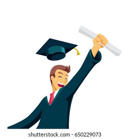 Graduated student icon design. Vector illustration