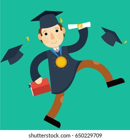 Graduated student icon design. Vector illustration