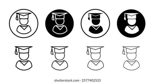Graduated student icon Vector logo set flat