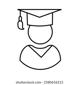 Graduated student icon Vector logo set flat