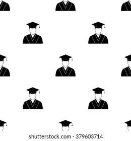 Graduated student. Vector icon