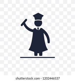 Graduated transparent icon. Graduated symbol design from People collection. Simple element vector illustration on transparent background.