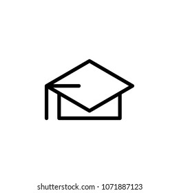 graduate's cap icon. Element of minimalistic icons for mobile concept and web apps. Thin line icon for website design and development, app development on white background