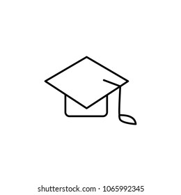 graduate's cap icon. Element of simple icon for websites, web design, mobile app, info graphics. Thin line icon for website design and development, app development on white background