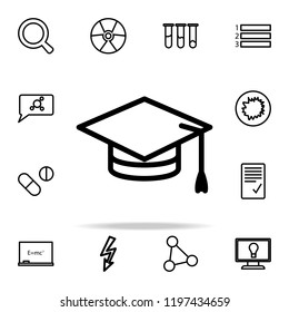 graduate's cap icon. Science icons universal set for web and mobile