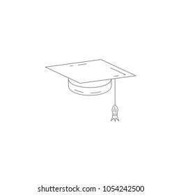 Graduate's cap icon. Simple element illustration. Graduate's cap symbol design template. Can be used for web and mobile on white background