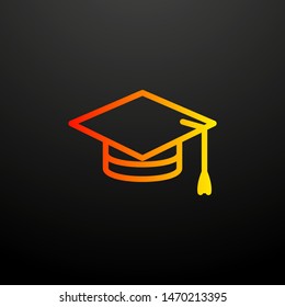 graduate's cap nolan icon. Elements of science set. Simple icon for websites, web design, mobile app, info graphics