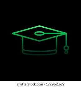 graduates cap nolan icon. Simple thin line, outline vector of Education icons for ui and ux, website or mobile application